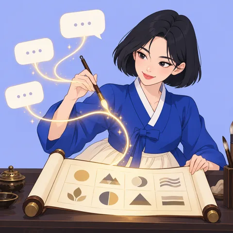 스레드 사주풀이 안내 한복 웹툰 캐릭터